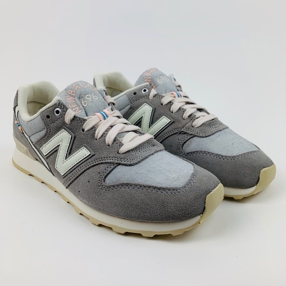 NEW BALANCE J.CREW Gray Suede 696 Sneakers Tennis - Picture 3 of 7